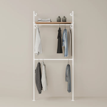 KIM DOUBLE 1 OAK – 1 prateleira superior | branco