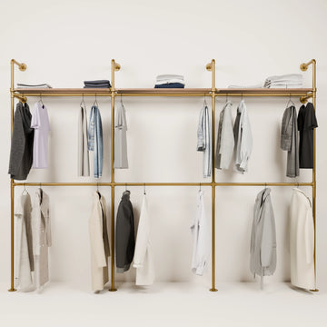 KIM DOUBLE 3 OAK – 3 prateleiras superiores | douradas