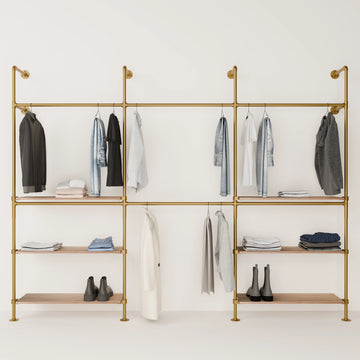 KIM DOUBLE 3 OAK – 6 prateleiras abaixo | dourado