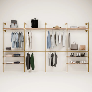 KIM DOUBLE 4 OAK – 10 prateleiras superiores | douradas