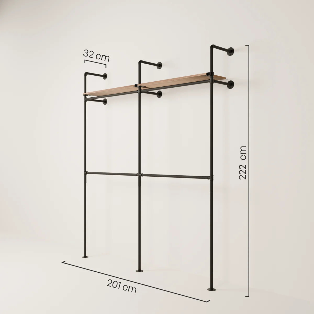 KIM DOUBLE 2 OAK – 2 prateleiras