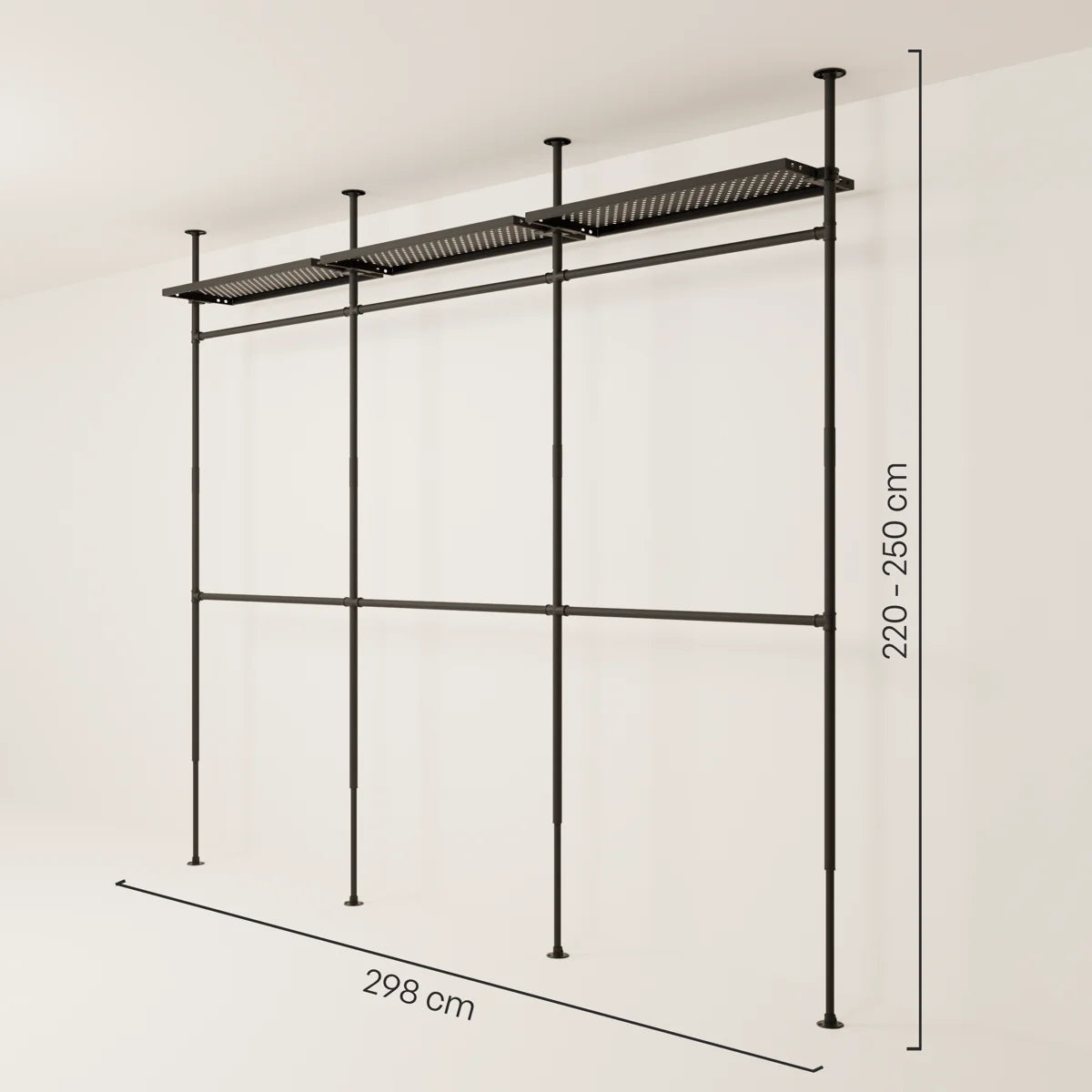 LOFT 3 METAL – 3 prateleiras na parte superior