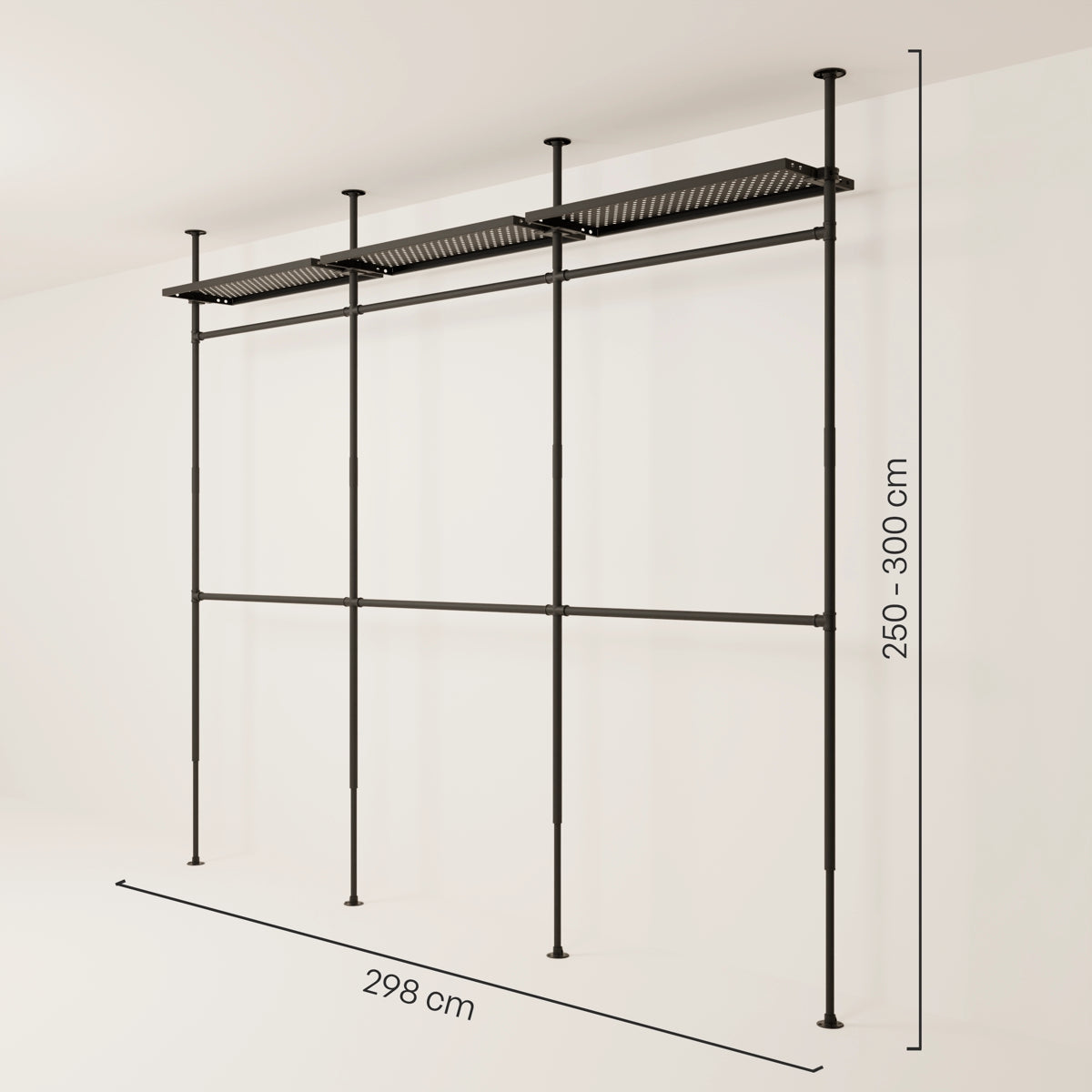 LOFT 3 METAL – 3 prateleiras na parte superior
