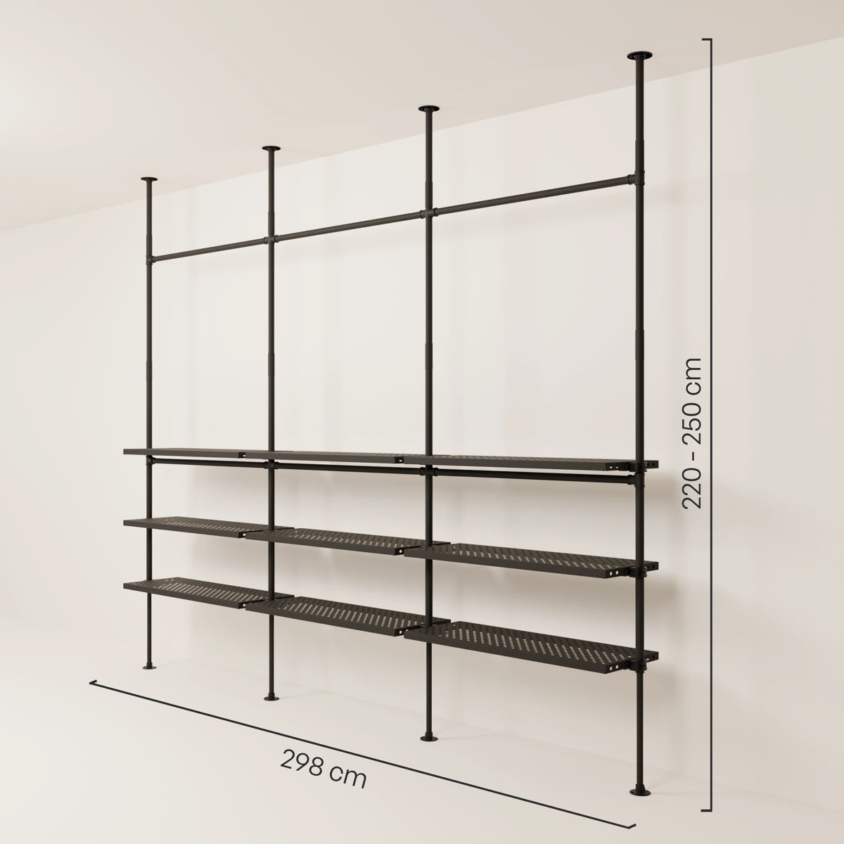 LOFT 3 METAL – 9 hyllor