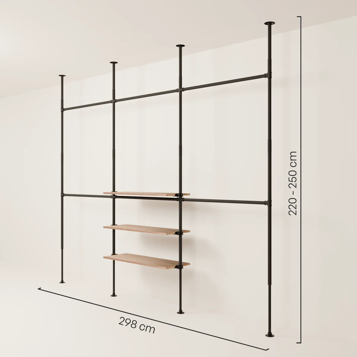 LOFT 3 OAK – 3 prateleiras na parte inferior