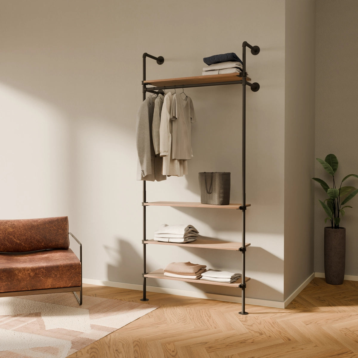 KIM 1 OAK – 4 shelves