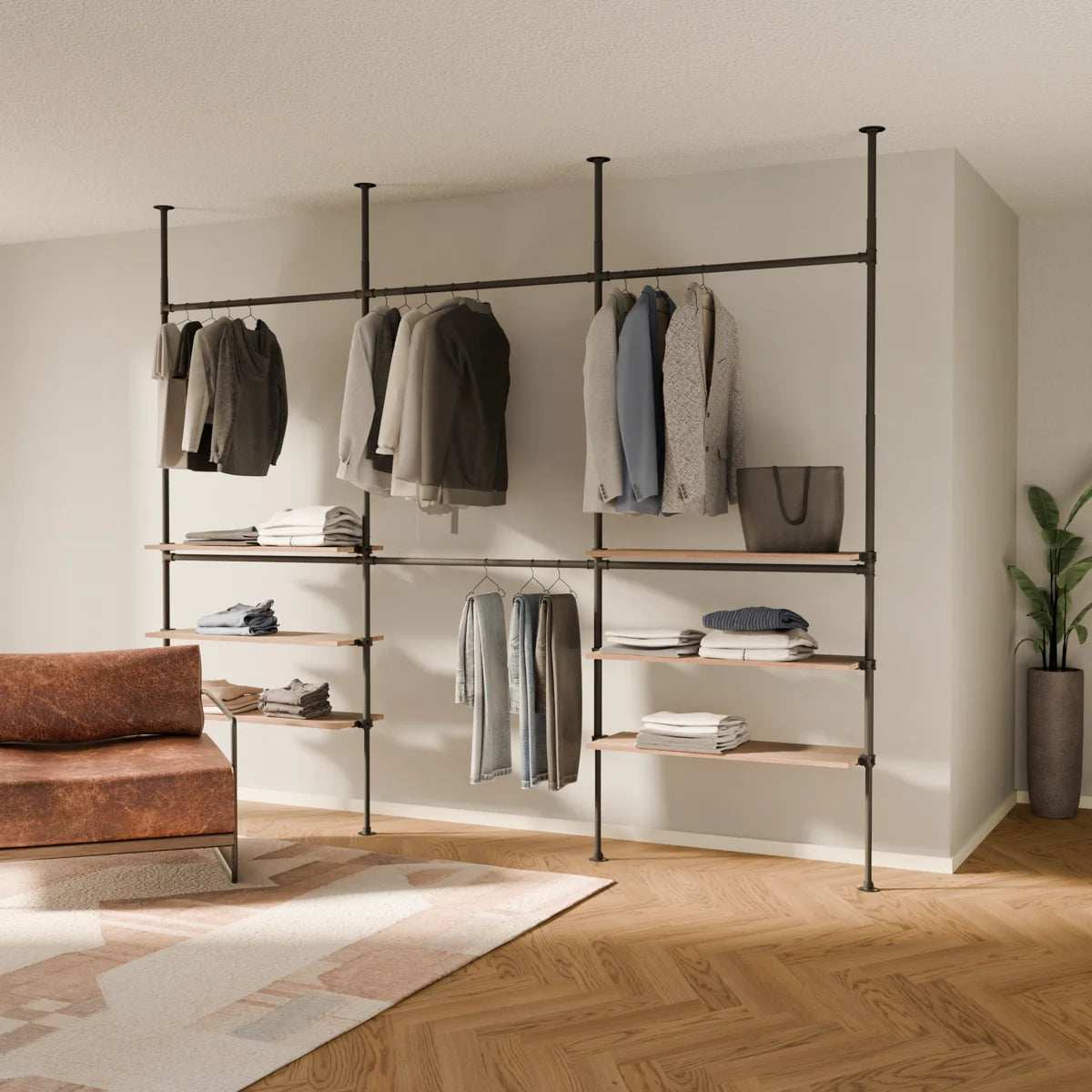 LOFT 3 OAK – 6 prateleiras na parte inferior