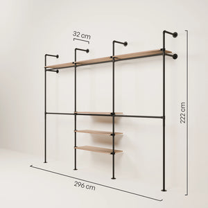 KIM DOUBLE 3 OAK – 6 prateleiras