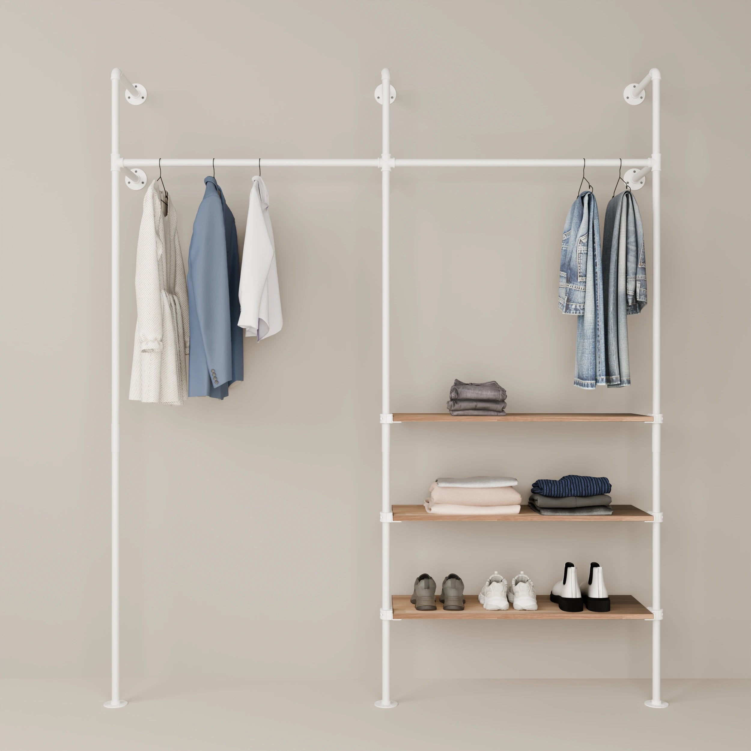 KIM 2 OAK – 3 prateleiras | branco
