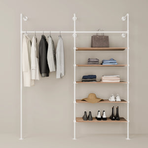 KIM 2 OAK – 5 shelves | white