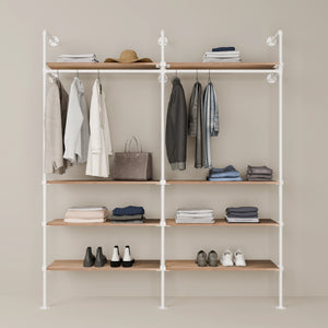 KIM 2 OAK – 8 shelves | white