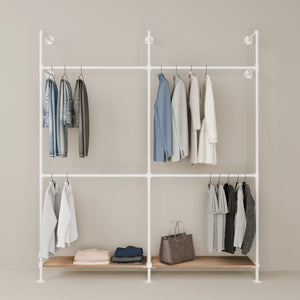 KIM DOUBLE 2 OAK – 2 prateleiras em baixo | branco