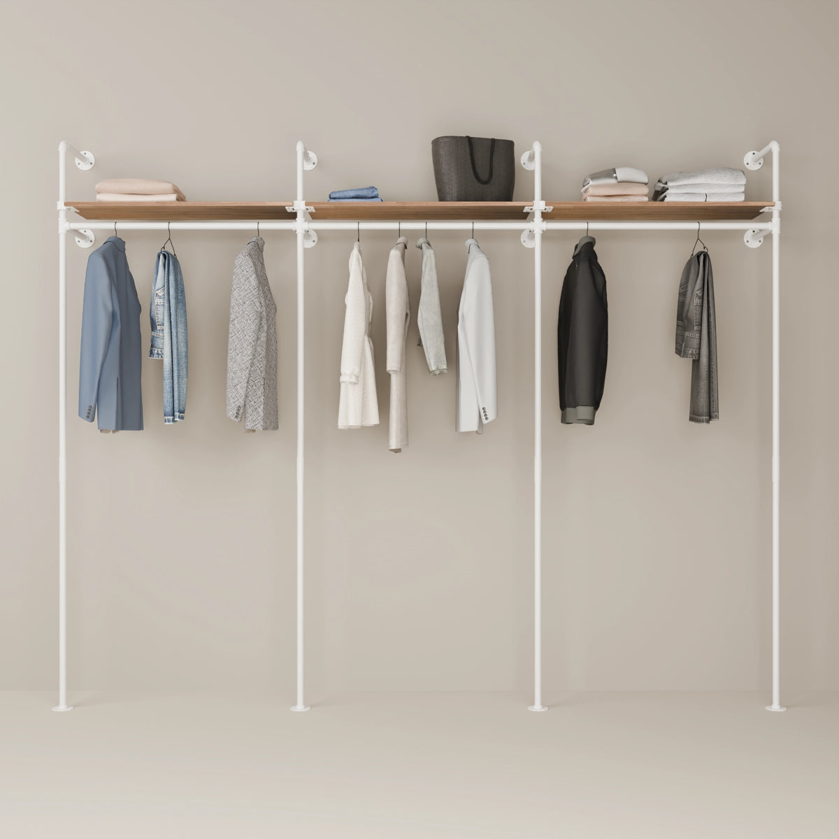 KIM 3 OAK – 3 top shelves | white