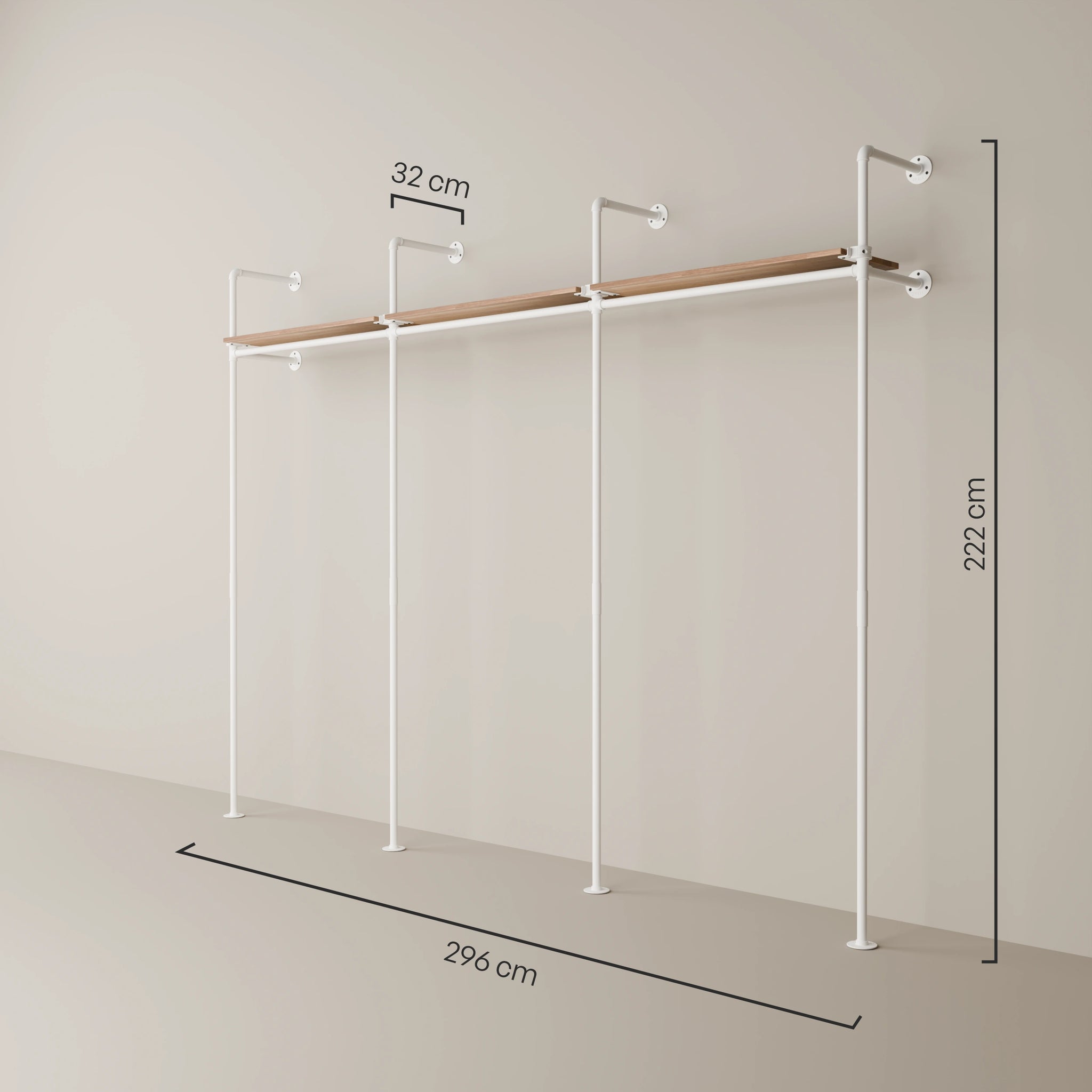 KIM 3 OAK – 3 prateleiras superiores | branco