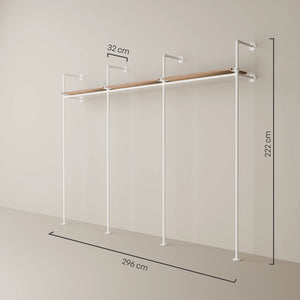KIM 3 OAK – 3 prateleiras superiores | branco