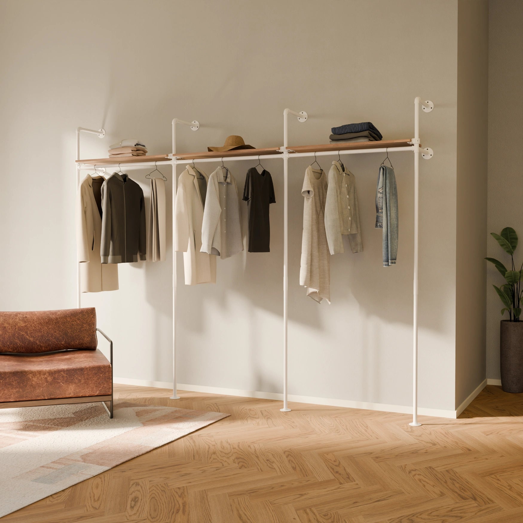 KIM 3 OAK – 3 prateleiras superiores | branco