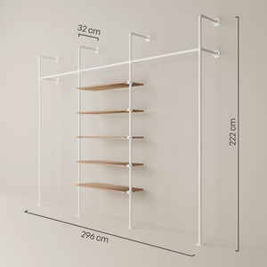 KIM 3 OAK – 5 prateleiras | branco