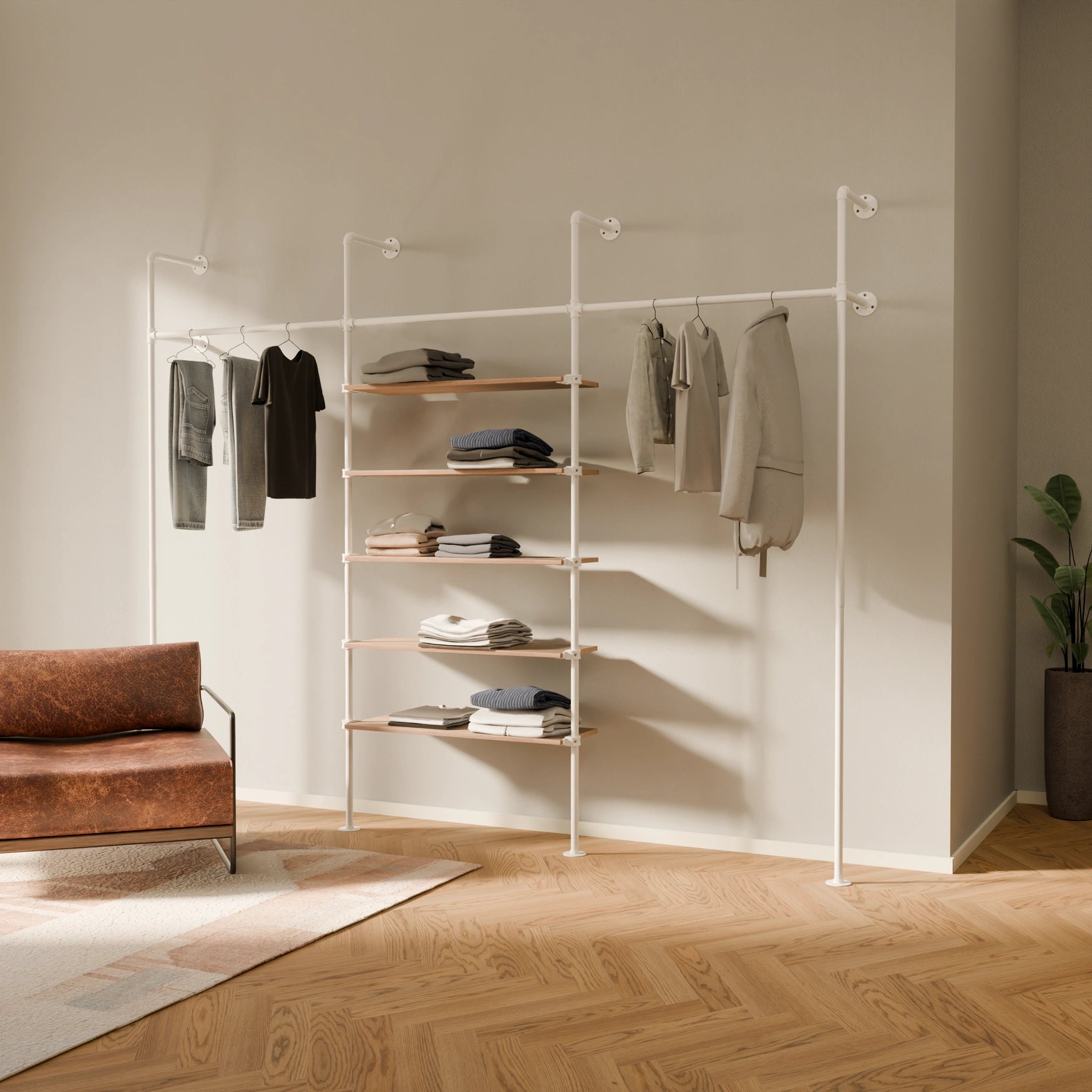 KIM 3 OAK – 5 prateleiras | branco