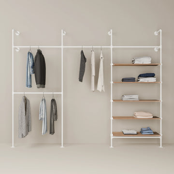 KIM DOUBLE 3 OAK – 5 prateleiras | branco