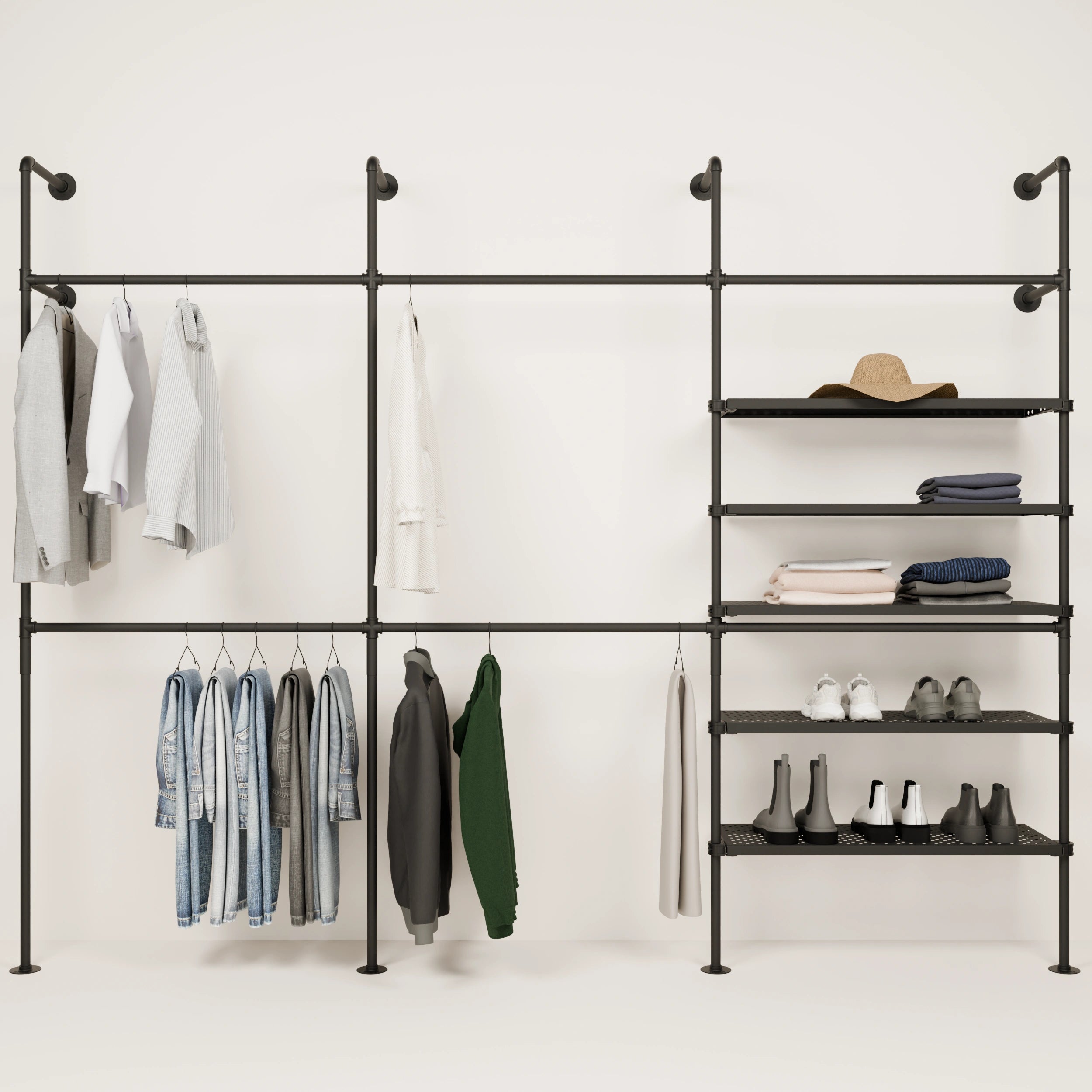 KIM DOUBLE 3 METAL – 5 prateleiras | Roupeiro de entrada