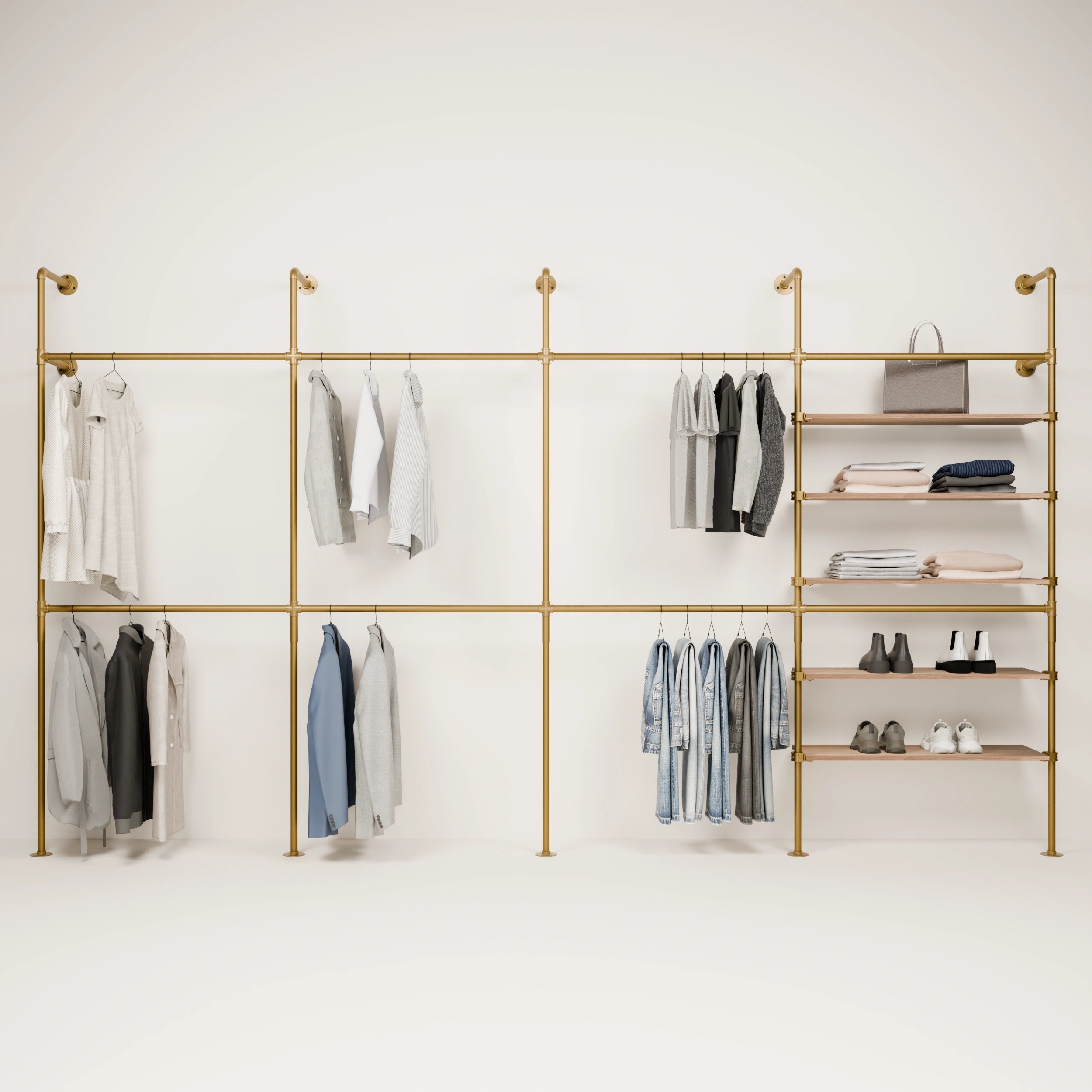 KIM DOUBLE 4 OAK – 5 prateleiras | dourado