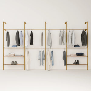 KIM DOUBLE 4 OAK – 6 prateleiras | dourado