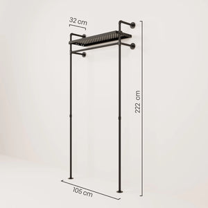 HEDDA METAL – Shelf with clothing rack