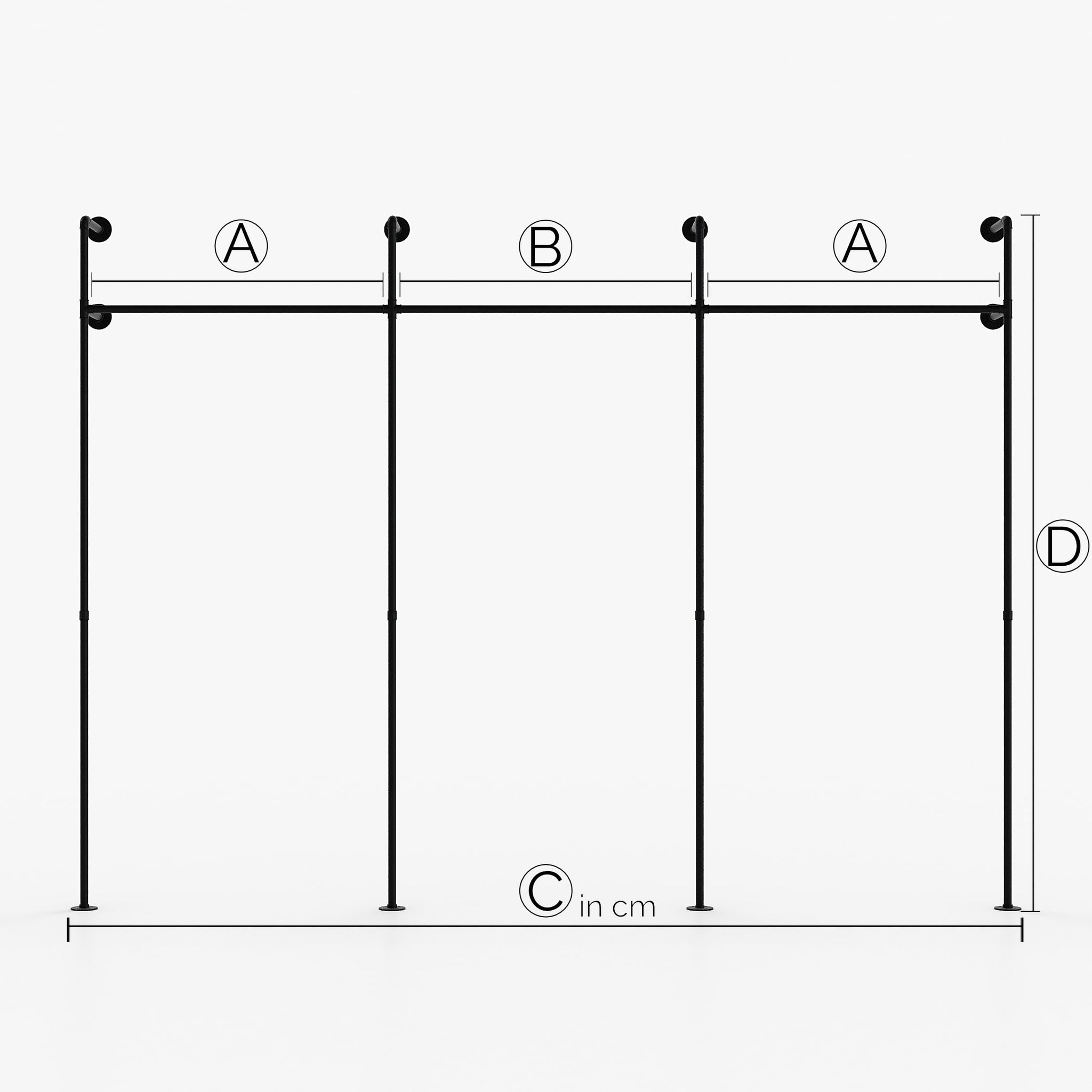 KIM III –Custom-made | Wardrobe Industrial | industrial design | black tubes